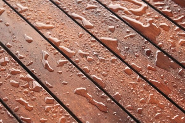 Water Beading On Cedar Planks Water Beading On Cedar Planks
